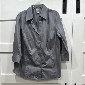 Gray Button-Up Shirt